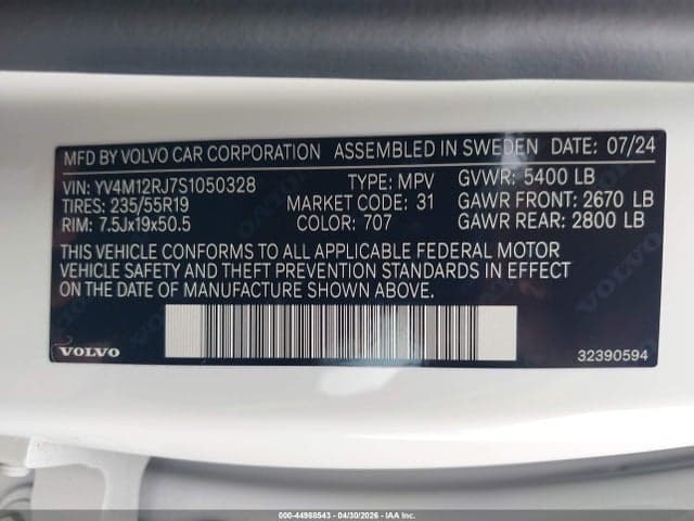 2025 VOLVO XC60 B5 CORE 9
