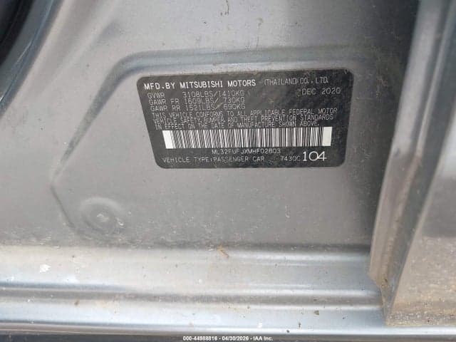 2021 MITSUBISHI MIRAGE G4 9