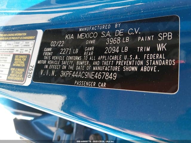 2022 KIA FORTE GT 9