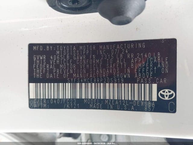 2024 TOYOTA COROLLA SE 9