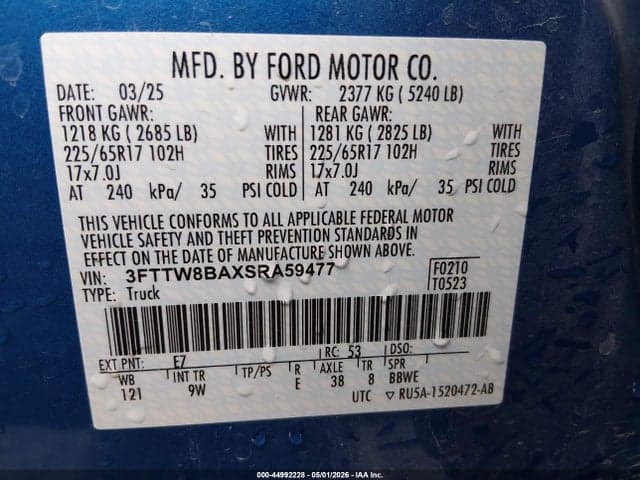 2025 FORD MAVERICK XL 9