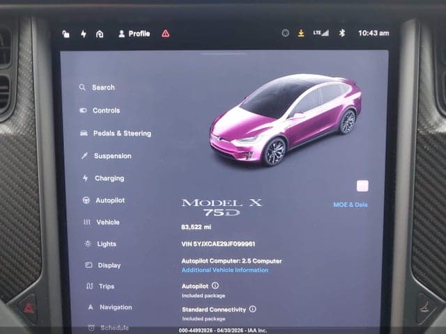 2018 TESLA MODEL X 100D/75D/P100D 7