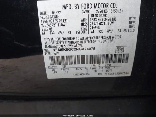 2022 FORD EXPLORER ST 9