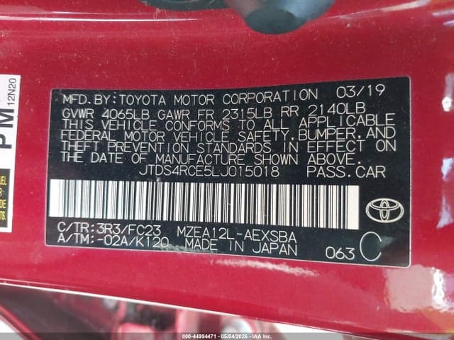 2020 TOYOTA COROLLA SE 9