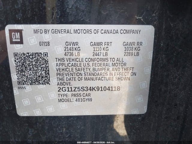 2019 CHEVROLET IMPALA LT 9