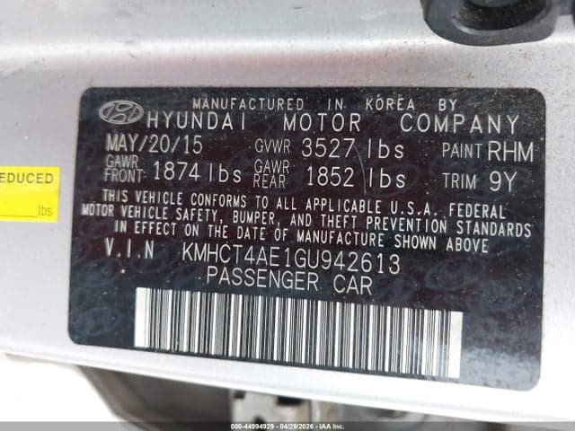 2016 HYUNDAI ACCENT SE 9