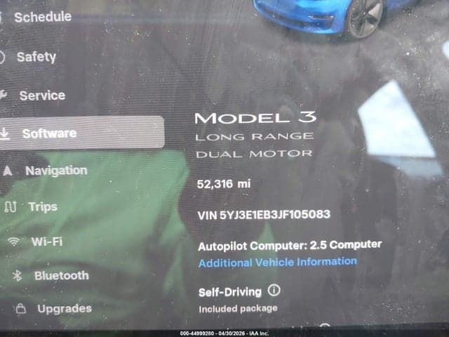 2018 TESLA MODEL 3 LONG RANGE/PERFORMANCE 7