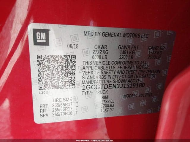 2018 CHEVROLET COLORADO Z71 9