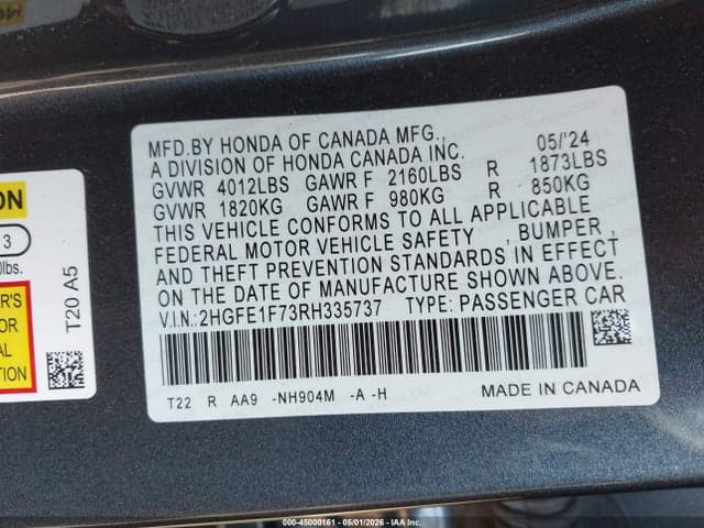2024 HONDA CIVIC EX 9