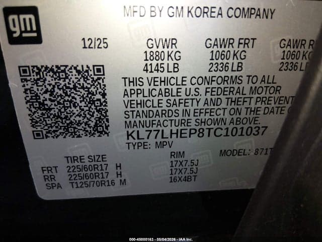 2026 CHEVROLET TRAX FWD LT 9