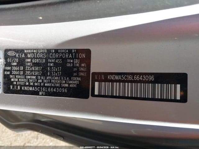 2020 KIA SEDONA L 9