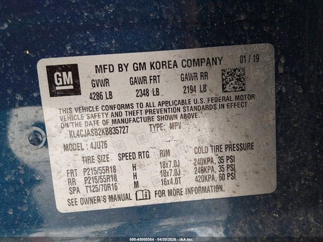 2019 BUICK ENCORE FWD PREFERRED 9