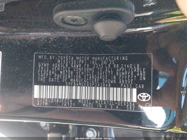 2025 TOYOTA COROLLA FX 9