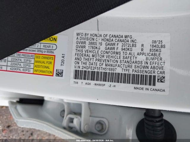 2026 HONDA CIVIC SPORT 9