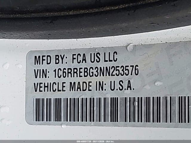 2022 RAM 1500 LONE STAR 4X2 6'4 BOX 9