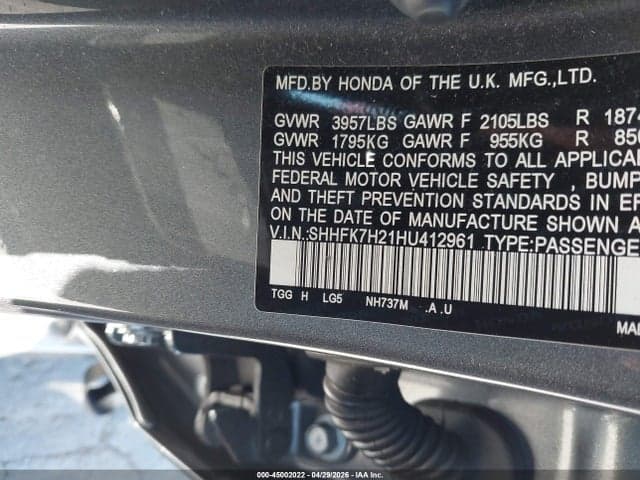 2017 HONDA CIVIC LX 9
