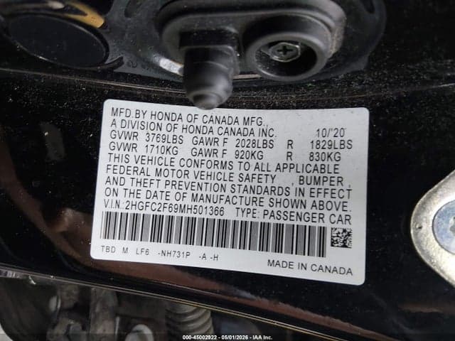 2021 HONDA CIVIC LX 9