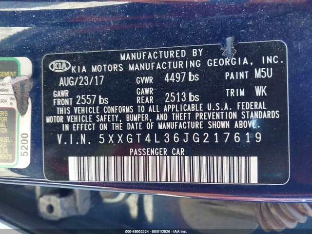 2018 KIA OPTIMA S 9