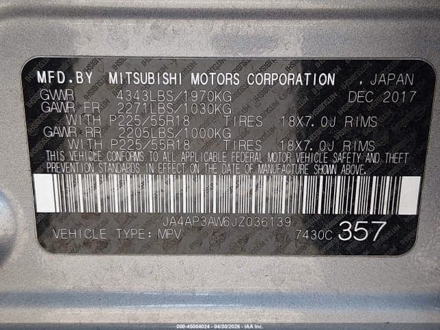 2018 MITSUBISHI OUTLANDER SPORT 2.4 SE 9