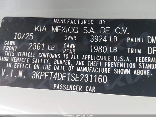 2025 KIA K4 LXS 9