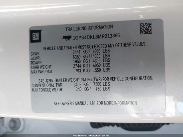 2021 GMC ESCALADE 4WD PREMIUM LUXURY PLATINUM 9