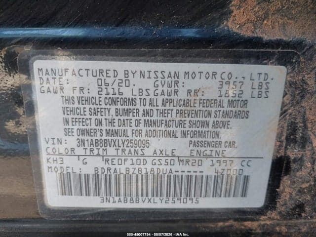 2020 NISSAN SENTRA S XTRONIC CVT 9