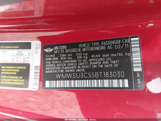 2011 MINI COOPER 9