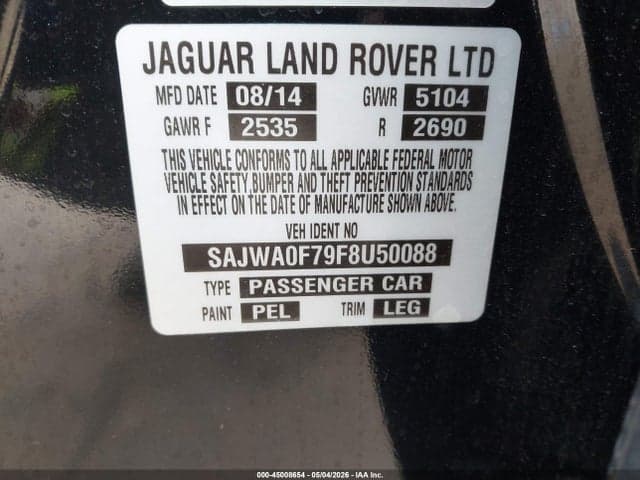 2015 JAGUAR XF 3.0 9