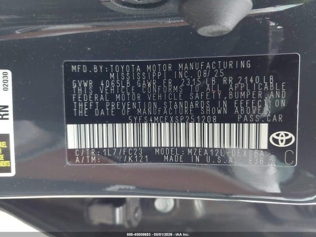 2025 TOYOTA COROLLA SE 9