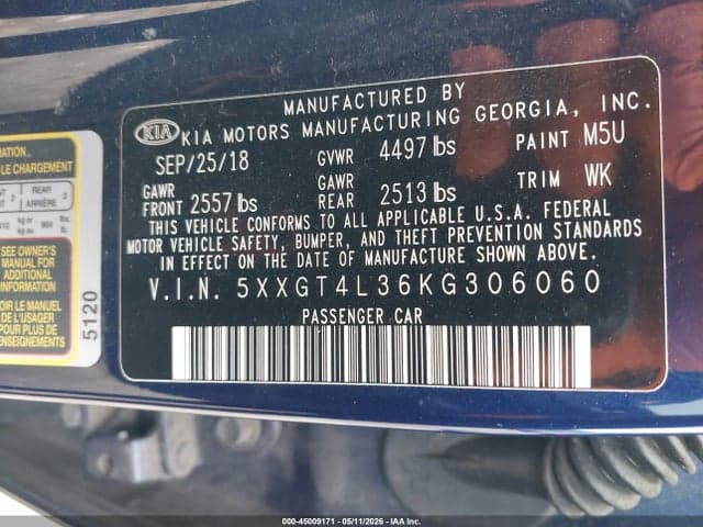 2019 KIA OPTIMA S 9