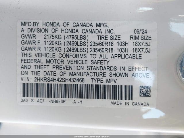 2025 HONDA CR-V EX AWD 9