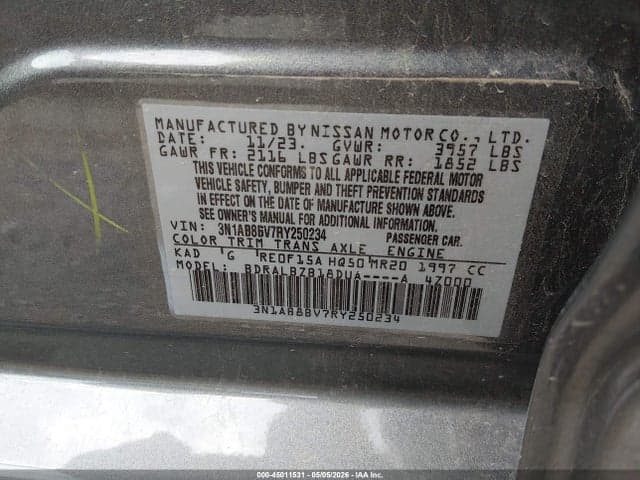 2024 NISSAN SENTRA S XTRONIC CVT 10