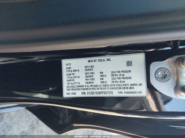 2023 TESLA MODEL 3 REAR-WHEEL DRIVE 9