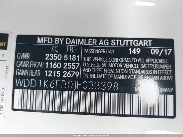 2018 MERCEDES-BENZ E 400 9