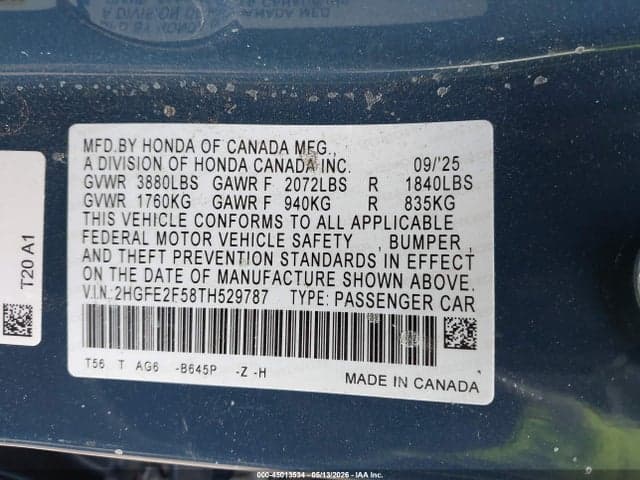 2026 HONDA CIVIC SPORT 9