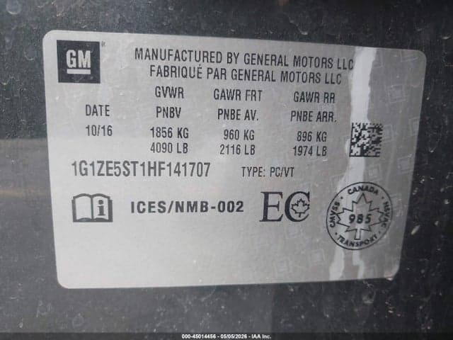 2017 CHEVROLET MALIBU 1LT 9