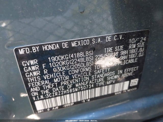 2025 HONDA HR-V AWD SPORT 9