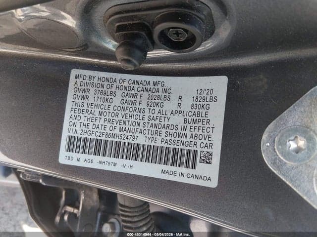 2021 HONDA CIVIC SPORT 9