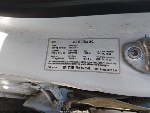 2020 TESLA MODEL 3 LONG RANGE DUAL MOTOR ALL-WHEEL DRIVE 9
