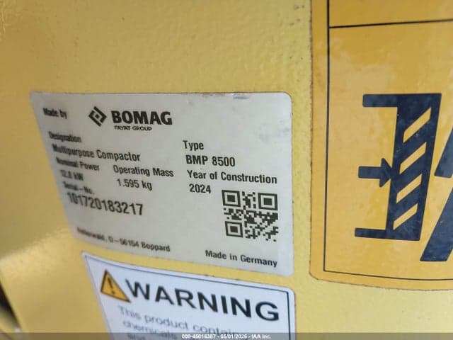 2024 BOMAG BMP8500 TRENCH COMPACTOR 9
