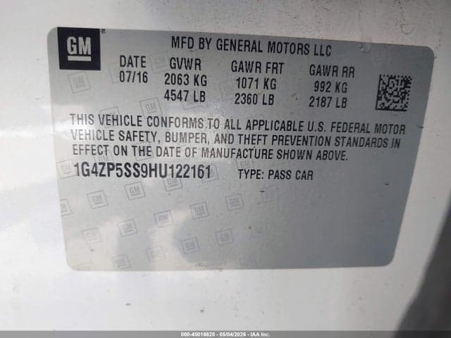 2017 BUICK LACROSSE ESSENCE 9
