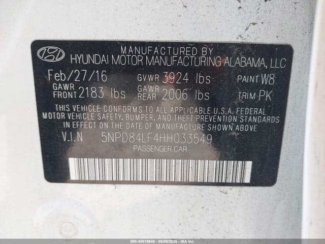 2017 HYUNDAI ELANTRA SE 9