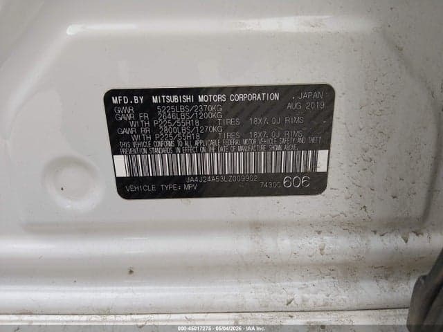 2020 MITSUBISHI OUTLANDER PHEV GT S-AWC/SEL S-AWC 9