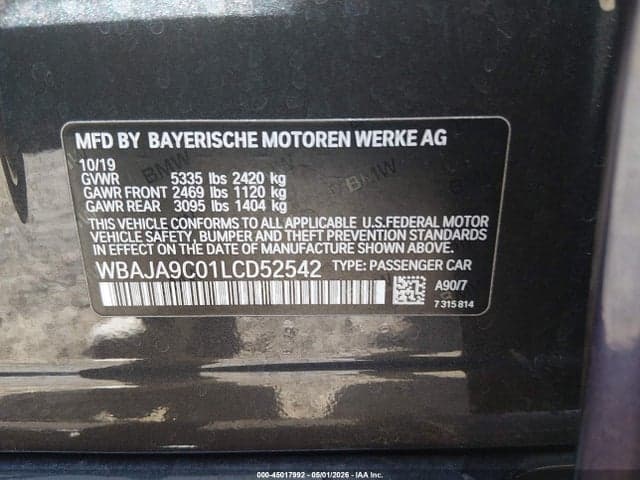2020 BMW 530E IPERFORMANCE 9