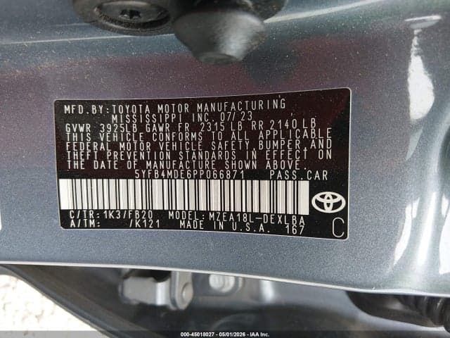 2023 TOYOTA COROLLA LE 9