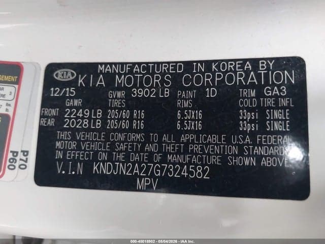 2016 KIA SOUL 9