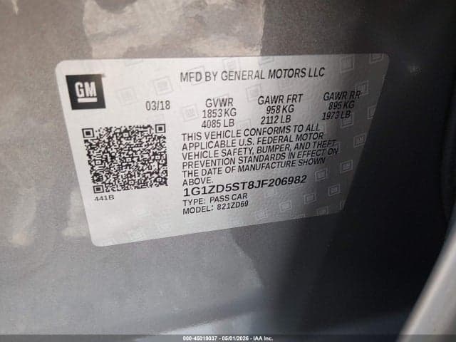 2018 CHEVROLET MALIBU LT 9
