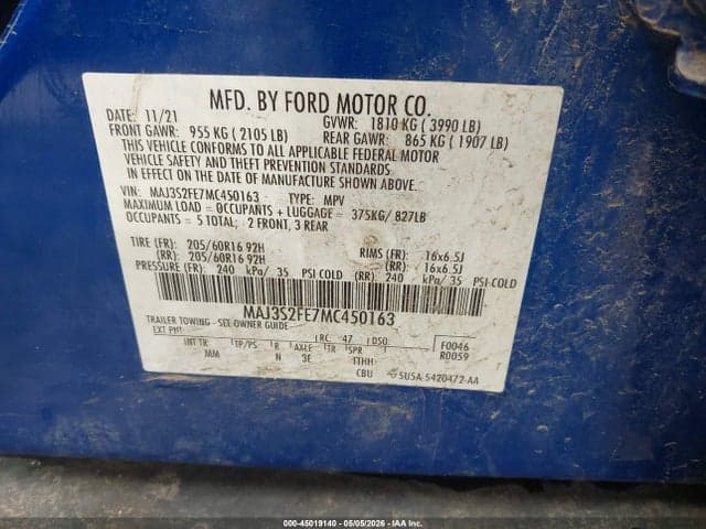 2021 FORD ECOSPORT S 9
