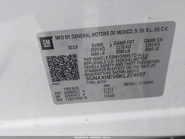 2019 CHEVROLET EQUINOX LS 9