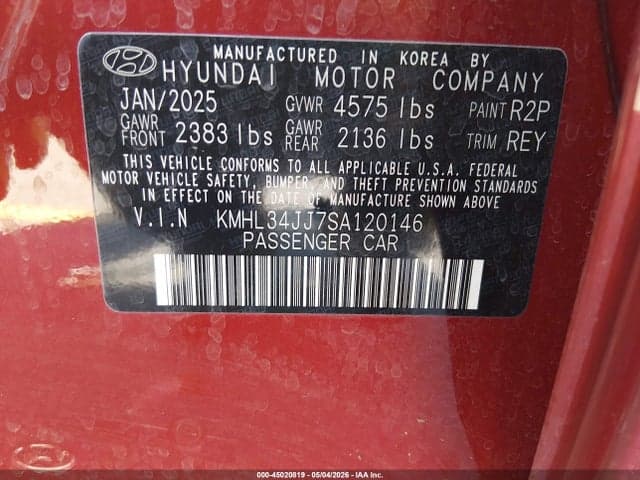 2025 HYUNDAI SONATA HYBRID SEL 9